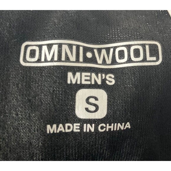 Omni-Wool Base Layer Pants Men's Size Small Black Wool Blend - Picture 3 of 5